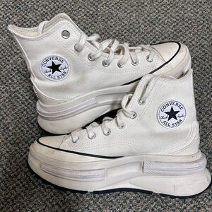 Converse All Star White Platform Sneakers